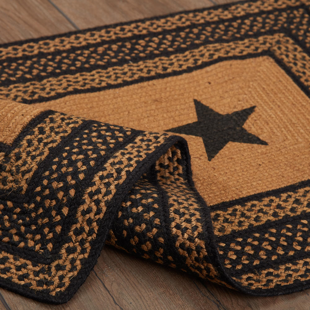 Braided Jute Cotton Area Rug with Floor Pad – 27x48 Rectangular
