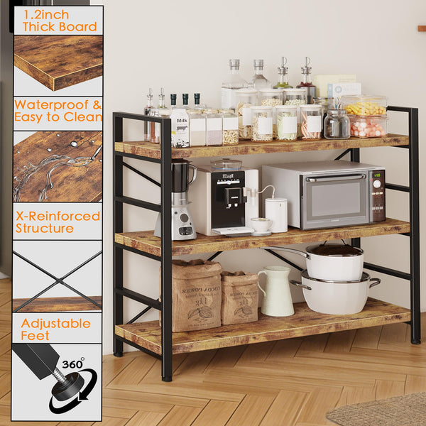 Adjustable Bookshelf with Metal Frame – 3, 4 & 5-Tier