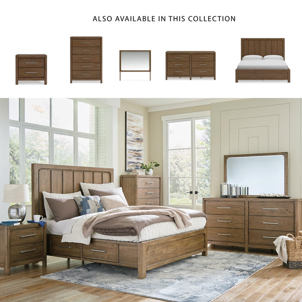 6-Drawer Bedroom Dresser – Hardwood & Hickory Veneer, Light Brown