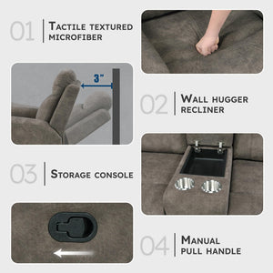 Double Reclining Loveseat with Storage Console & Cup Holders