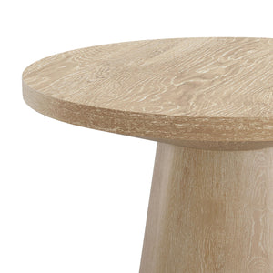 20-Inch Round End Table with Cone Pedestal Base