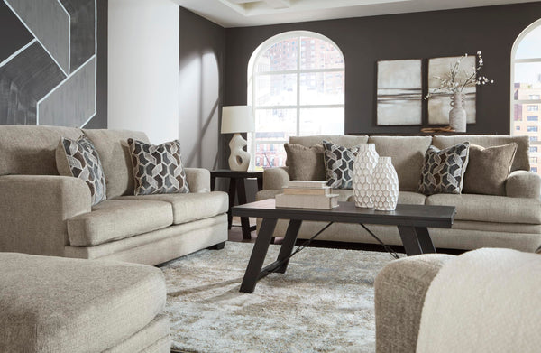 Contemporary Sofa with 4 Toss Pillows