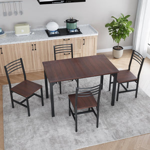 Extendable Dining Table Set with 4 Chairs for 4–6 People