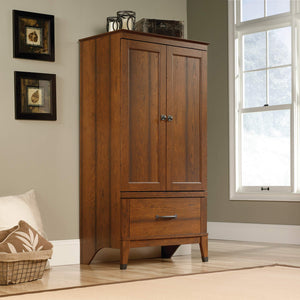 Bedroom Armoire with Garment Rod & Drawer – Washington Cherry