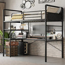 Twin Loft Bed with L-Shaped Desk