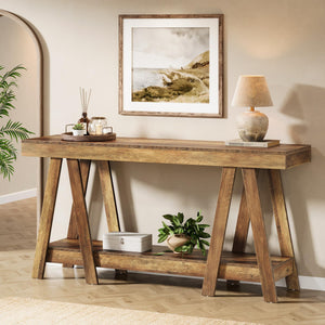 Farmhouse Console Table 2-Tier, 70.87" Wide