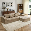 L-Shaped Modular Sectional Sofa with Deep Seat
