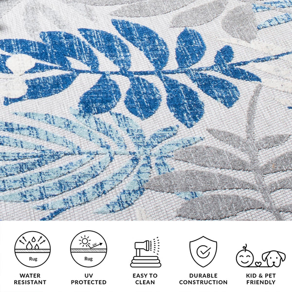 Indoor Outdoor Area Rug 8x10 – Stain & UV Resistant, Non-Shedding