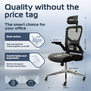 Ergonomic Mesh Office Chair with Lumbar Support