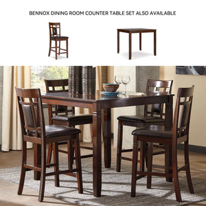 6-Piece Dining Table Set with Bench and 4 Chairs