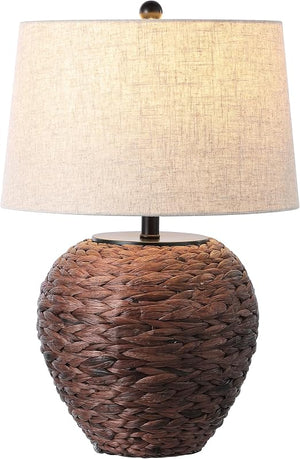 Water Hyacinth Farmhouse Basket Table Lamp
