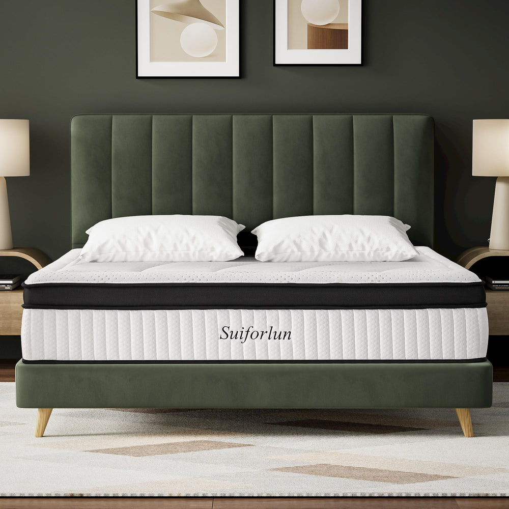 14-Inch Hybrid Mattress – Euro Top, Pocketed Coils, Gel Memory Foam