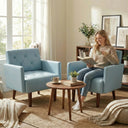 PU Leather Tufted Accent Armchair