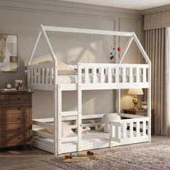 Twin Over Twin House Bunk Bed