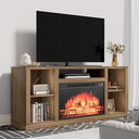 Electric Fireplace TV Stand with Storage, 58 Inch