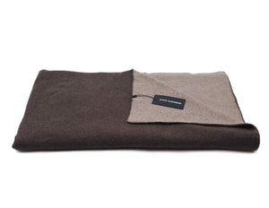 100% Cashmere Reversible Throw Blanket – 60x50 Inch Soft Accent Blanket