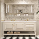 Bathroom Vanity with Sink, Smart Mirror & Open Shelves
