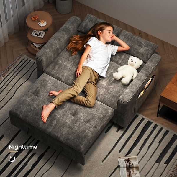 Convertible Sleeper Sofa Bed with Adjustable Backrest