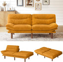 Convertible Futon Sofa Bed with Adjustable Backrest & Armrests