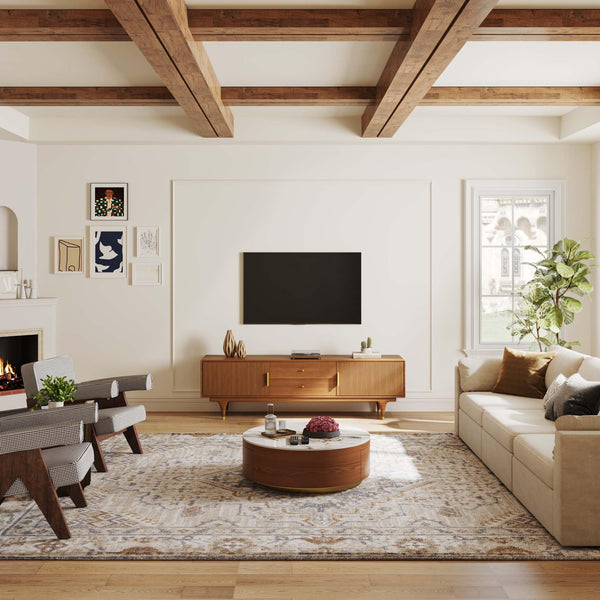 78.74" Mid Century Modern TV Stand with Storage
