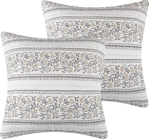 Floral Cotton Euro Pillow Sham 26x26