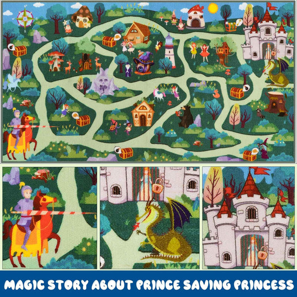 Kids Playroom Rug – Washable Non-Slip Play Carpet