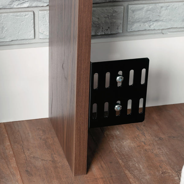 Queen Bookcase Headboard with Storage – Grand Walnut