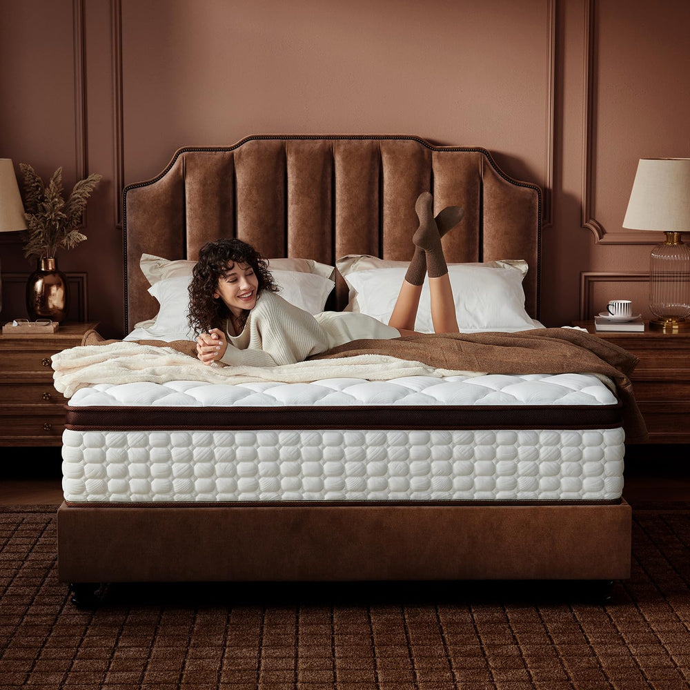 Hybrid Mattress in a Box – Pocketed Coils & Memory Foam, Medium Firm