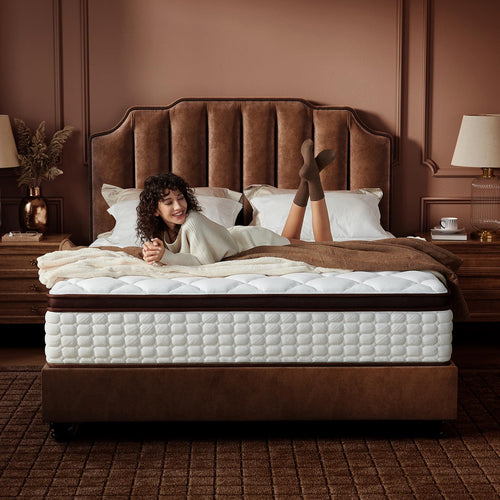 Hybrid Mattress in a Box – Pocketed Coils & Memory Foam, Medium Firm