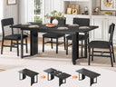 Extendable Dining Table Set with Cushioned Chairs | Seats 4–6