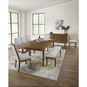 Upholstered Dining Bench with Solid Wood Frame