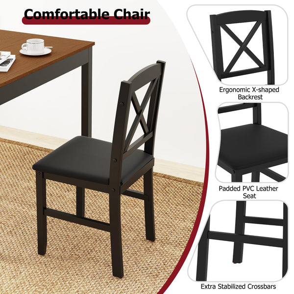3-Piece Mid-Century Modern Dining Set for 2