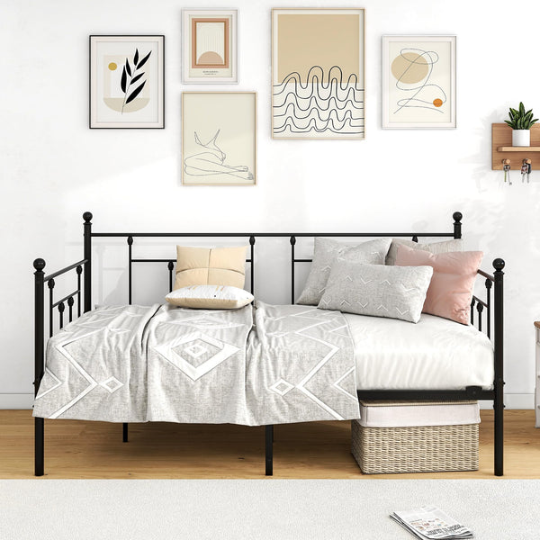 Twin Metal Daybed Frame with Under-Bed Storage