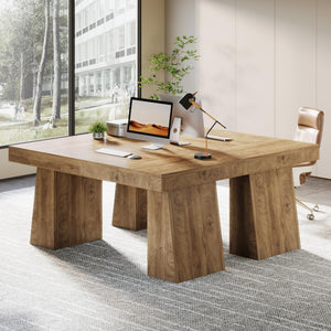 55-Inch Executive Desk with Double Pedestal