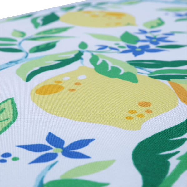 Reversible Outdoor Indoor Chair Cushion – Yellow Lemon Tree, 36.5" x 18" x 3"