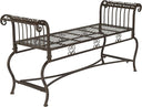 Iron Garden Bench – Antique Scrollwork, 2-Person Outdoor Seat
