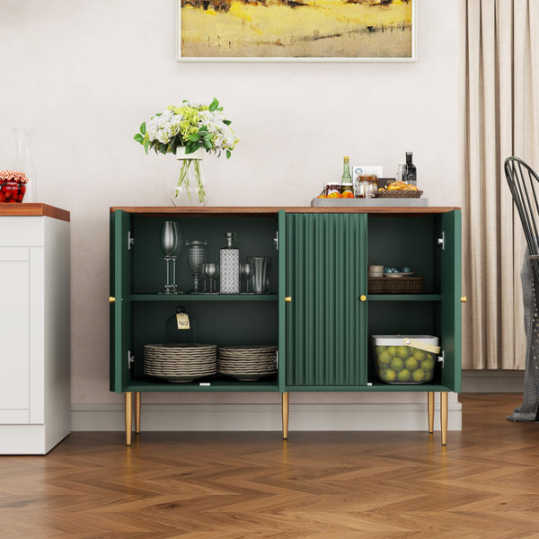 48" 4-Door Sideboard Buffet Cabinet with Removable Shelves