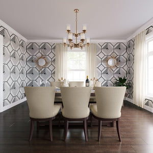 Nine Light Chandelier – Modern Gold Finish