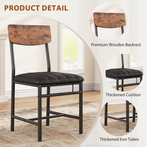 Industrial Dining Chairs Set of 6