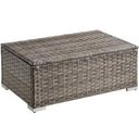 Outdoor Rattan Coffee Table with Storage