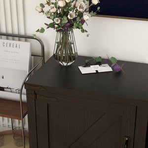 Modern Farmhouse TV Stand with Storage Cabinet