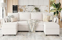 6-Seat Modular Sectional Sofa with Storage & Memory Foam