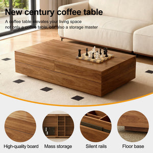 Expandable Coffee Table with Storage