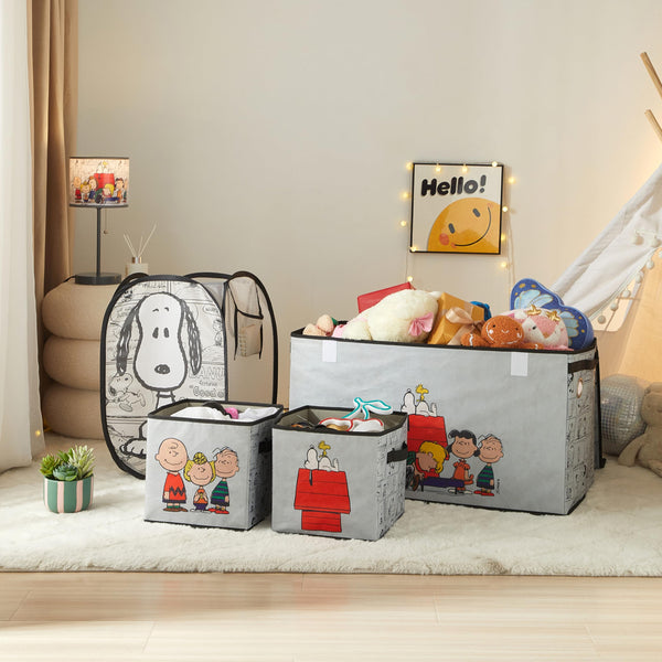 Collapsible Storage Trunk with Lid – Large Kids Toy Box with Handles
