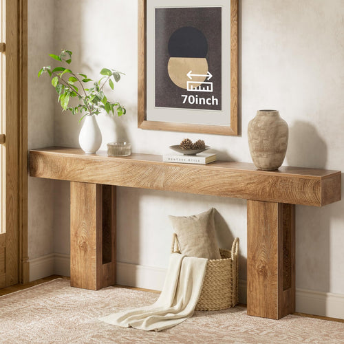70-Inch Farmhouse Console Table – Entryway Sofa Table