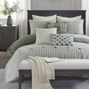 Cotton Clipped Jacquard Comforter Set with Removable Cover
