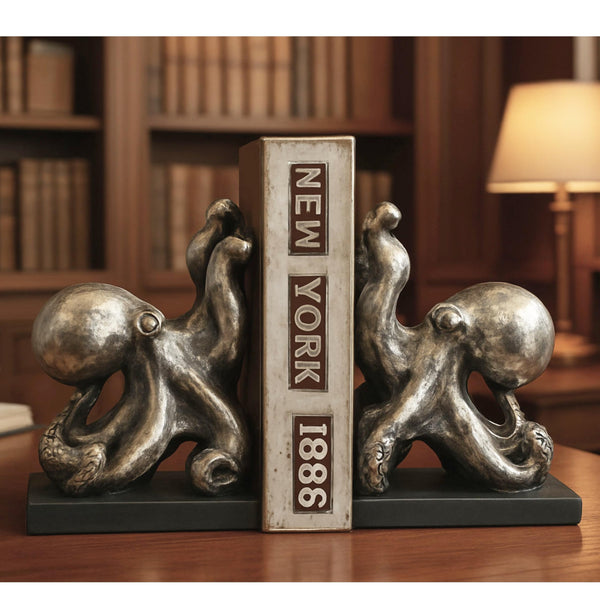 Nautical Octopus Bookends – Antique Bronze Finish
