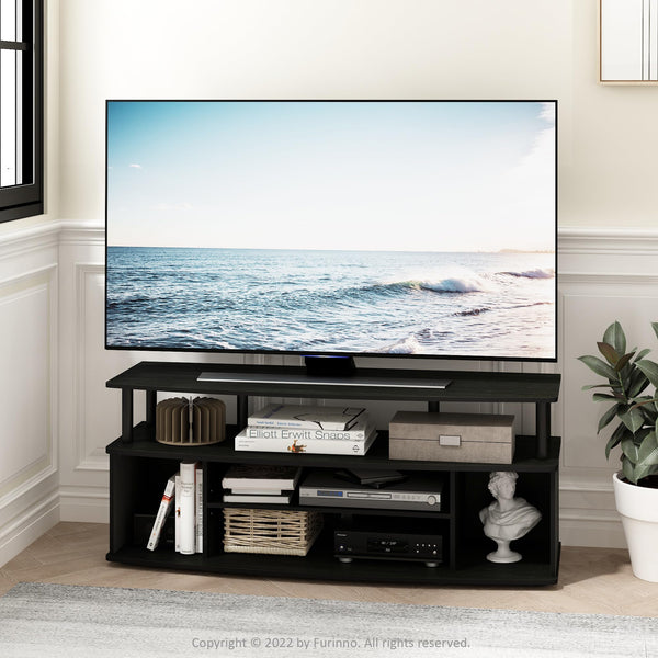 55" TV Stand with Open Storage Shelves