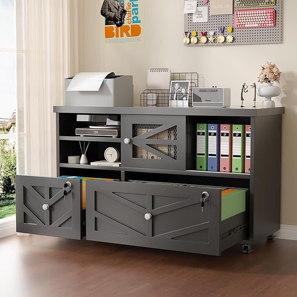 2-Drawer Lateral File Cabinet with Lock