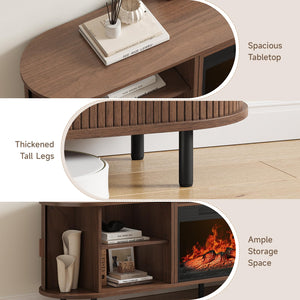 70.8" Fireplace TV Stand with 23" Electric Fireplace